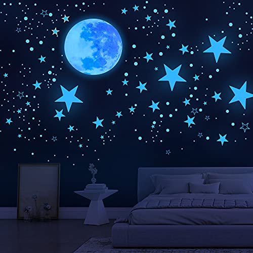 Glow in The Dark Stars for Ceiling,1078 Pcs,Star Decorations for Bedroom,Kids Boys Girls Room Decor,Cool Things for Your Room,Wall Stickers for Bedroom,Play Room,Living Room,Wall Decorations,Baby Room Decor,Best Birthday Gift - PUF HOUSE